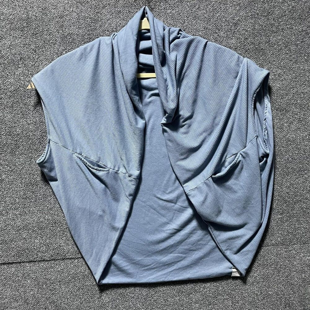 SWAG Bodhi Shawl Cardigan Womens Small Drape Open Front Sleeveless Pockets Light